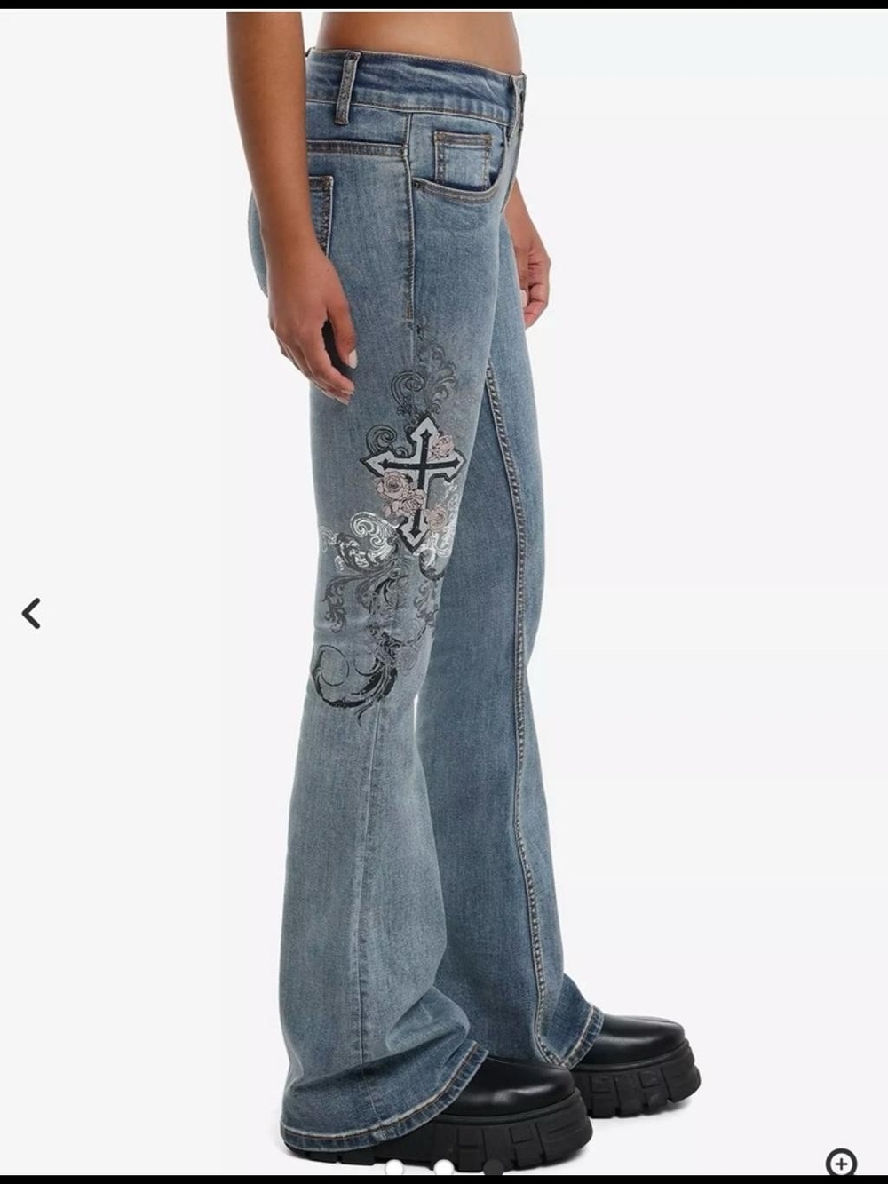 Hot topic Gothic Cross Y2K Low-Rise Jeans Sz. 7